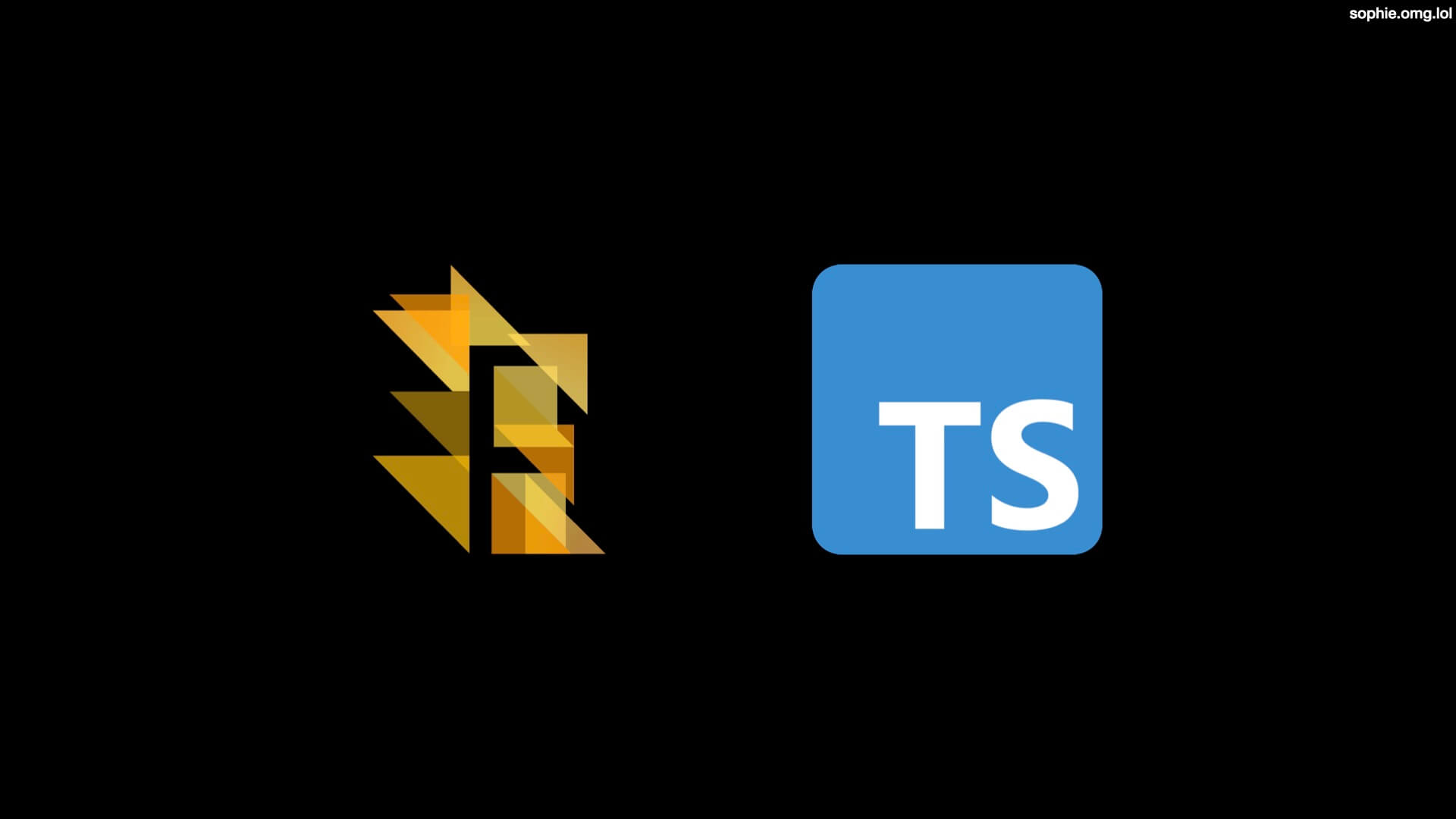 The Flow and Typescript logos